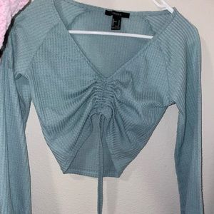 Blue crop top